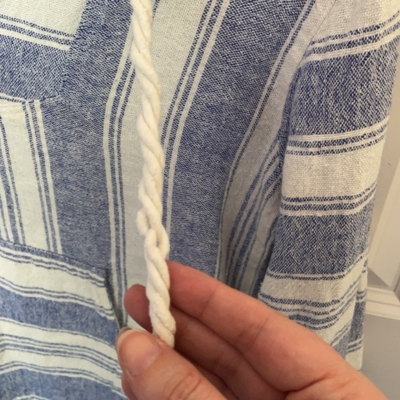 Linen Blend Baja Striped Hoodie - Picture 3 of 4